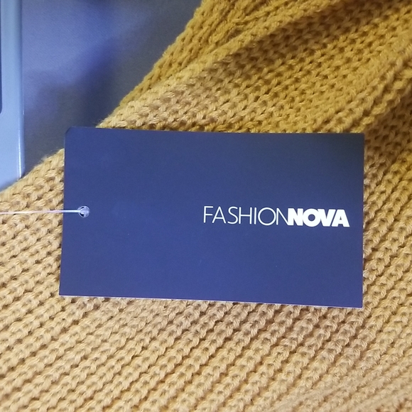 Fashion Nova Fall sweater Mustard sz. M - Picture 8 of 9